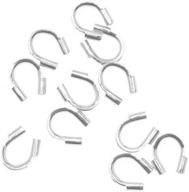 beadaholique jw408/s 50-pack of silver wire and thread protectors, 0.019-inch logo