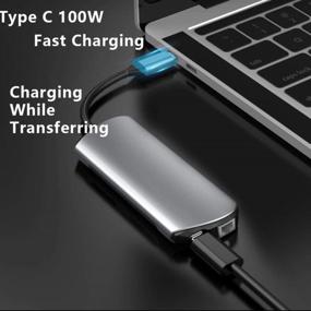 img 2 attached to 🔌 8-in-1 USB C Hub: HDMI, Ethernet, USB 3.0, SD/TF Card Reader, 100W PD - MacBook Pro Compatible