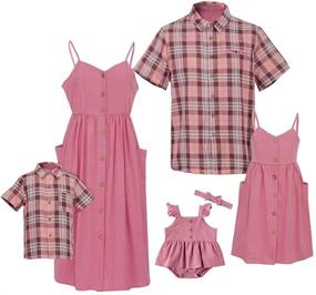 img 4 attached to 👗 Girls' Clothing - Mumetaz Sundress Matching Outfits Dresses