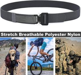 img 1 attached to DEYACE Tactical Belt Women: Versatile Quick-Release Nylon Hiking Belt for All Pants Loops (1.5 Inches)