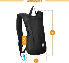 img 2 attached to 🎒 Vibe Hydration Backpack Pack: Sustainable Recycled Polyester - 2L Bladder for Rave Enthusiasts (Unisex)