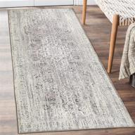 🏞️ realife rugs machine washable rug - stain resistant, non-shed - eco-friendly, non-slip, family &amp; pet friendly - premium persian distressed design - beige, 2&#39;6&#34; x 6&#39; - made from recycled fibers logo