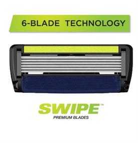 img 1 attached to SWIPE Premium Men's 6-Blade Razor Refills (12) - Superior Shaving Performance