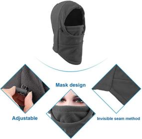 img 2 attached to 🧣 AMYIPO Children's Winter Balaclava - Windproof & Warm Hat for Cold Weather, Double Thick Polar Fleece Kids Ski Cap