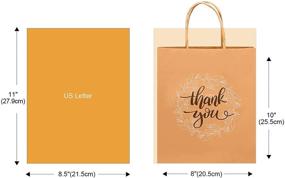 img 1 attached to 50 Bulk Medium Brown Kraft Paper Thank You Gift Bags - Ideal for Retail Shopping, Weddings, Baby Showers, Holidays, and Parties