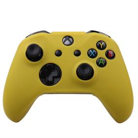 img 1 attached to YoRHa Xbox One X & Xbox One S Controller Silicone Cover Skin Case (Yellow) with 8 Pro Thumb Grips