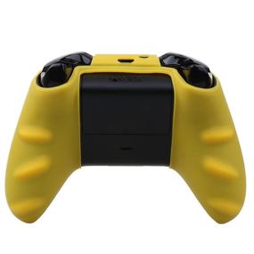 img 2 attached to YoRHa Xbox One X & Xbox One S Controller Silicone Cover Skin Case (Yellow) with 8 Pro Thumb Grips