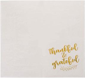 img 1 attached to 🦃 Fall Party Essential: White Thanksgiving Paper Napkins (5 x 5 In, 50 Pack)