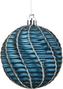 img 1 attached to 🎄 Sattiyrch 16ct Christmas Balls Ornaments Set – Shatterproof 80mm/3.15'', Blue Plastic Xmas Tree Decorations with Exquisite Designs