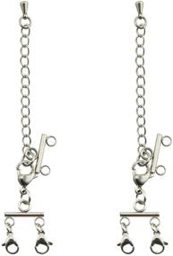 img 3 attached to 💍 Tegg 3 Sets Silver Multi Strand Clasps with Lobster Clasps: Perfect for Bracelet & Necklace Jewelry Making!