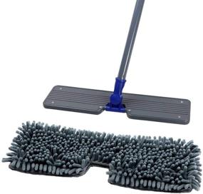 img 1 attached to MASTERTOP Floor Cleaning System: 360 Microfiber Mop for Easy and Efficient Hardwood, Laminate, Vinyl, and Tile Cleaning - Includes 4 Washable Refill Pads and 1 Cleaning Mop Brush