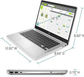 img 2 attached to 🌲 HP Chromebook 14-inch HD Touchscreen Laptop, Intel Celeron N4000, 4 GB RAM, 32 GB eMMC, Chrome - Forest Teal