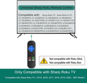 img 2 attached to 📺 Универсальный заменяющий пульт ДУ для телевизора Sharp Roku TV с кнопками Disney+, Amazon, Netflix, Hulu - универсальный смарт-пульт