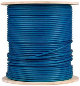 img 1 attached to 🔌 Monoprice Cat8 Network Cable - 1000ft - Blue, 40Gbps, 2GHz, S/FTP, Solid, 22AWG, Bare Copper - Entegrade Series