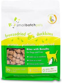 img 4 attached to 🦆 Smallbatch Pets Organic Freeze-Dried Duck Bites, 7 oz - Made in USA | Humanely Sourced Protein | Single Source | Healthy Mixer & Topper with Mushrooms, Probiotics