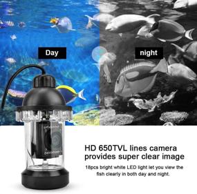 img 2 attached to 📷 360° Rotating LED Underwater Fishing Camera for Ice, Lake, and Boat Fishing - 20m Color Video Fish Finder