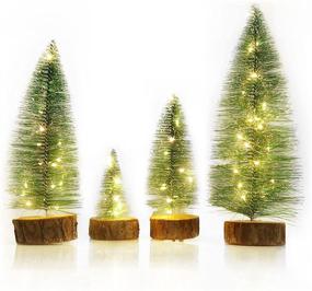 img 4 attached to QyWyII Christmas Trees Mini Artificial Tabletop Seasonal Decor
