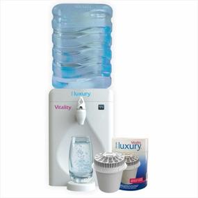 img 4 attached to 🌊 Little Luxury Vitality Mini Water Cooler with Built-in Filter