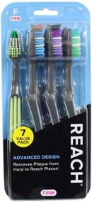 img 4 attached to 🦷 Efficient Dental Cleaning: REACH Advanced Design Adult Toothbrush, Firm, 7 Count