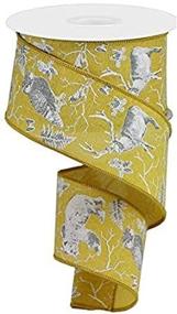 img 2 attached to Woodland Animals Canvas Ribbon Mustard