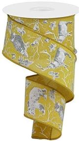 img 1 attached to Woodland Animals Canvas Ribbon Mustard