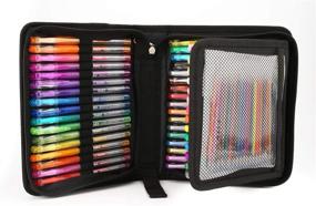 img 1 attached to 🖍️ Ultimate 96 Color Artist Gel Pen Set: Glitter, Metallic, Neon & Pastel - Non-Toxic, More Ink, Refillable - Perfect for Adult Coloring Books, Crafts, Doodling, and Drawing!