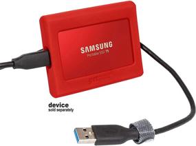 img 3 attached to Red Silicone Bumper for Samsung T5 Portable SSD - Strong Shock Absorption, Enhanced Slip Resistance - GetGear