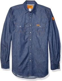 img 4 attached to 🔥 Men's Flame Resistant Western Pocket Clothing and Shirts from Wrangler