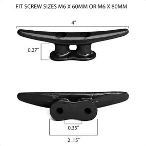 img 1 attached to 🔌 Simplified Living Black Electrophoretic Coated Dock Cleats - 4, 8, 16 Pack