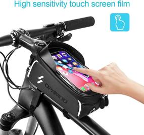 img 1 attached to 📱 Bike Phone Front Frame Bag: Waterproof Top Tube Cycling Phone Mount for iPhone Plus XS Max (6.5-inch) - Premium Bike Accessory