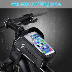 img 3 attached to 📱 Bike Phone Front Frame Bag: Waterproof Top Tube Cycling Phone Mount for iPhone Plus XS Max (6.5-inch) - Premium Bike Accessory