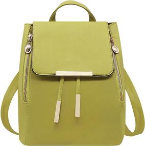 img 4 attached to 🎒 Pahajim Fashion Leather Backpack: Stylish Schoolbag, Handbag, and Wallet Combo for Women's Fashion-Forward Lifestyle