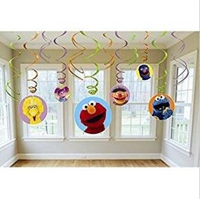 img 3 attached to 🎉 Украшения для вечеринки с гирляндами Sesame Street Elmo: набор принадлежностей для дня рождения различных фаворитов от Disney.