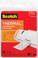🛡️ extra protection scotch thermal laminating pouches, 5 mil thickness, professional quality, 3.7 x 5.2-inches, 20-pouches (tp5902-20) logo