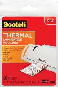 img 4 attached to 🛡️ Extra Protection Scotch Thermal Laminating Pouches, 5 Mil Thickness, Professional Quality, 3.7 x 5.2-Inches, 20-Pouches (TP5902-20)