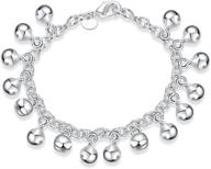 🔔 xiaodou браслет/браслетка на колокольной цепочке из посеребренной 925 стерлингового серебра - регулируемый для женщин и девочек - идеальный подарок логотип