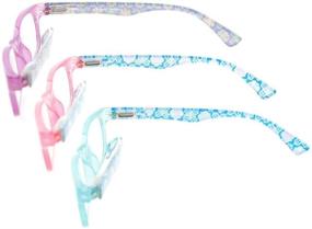 img 2 attached to 👓 Eyekepper Reading Glasses Bundle - 3 Pack of Crystal Clear Vision and Colorful Style with Purple, Pink, Blue Frames | Comfort Fit Spring Arms, Case & Cloth Included