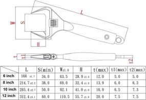 img 3 attached to Мобарель Регулируемый гаечный ключ с дополнительно широким отверстием