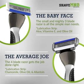 img 1 attached to 🪒 ShaveMOB 4-Blade Men's Razor Kit - Ultimate Shaving Experience with Flex Head Handle + 12 Refills