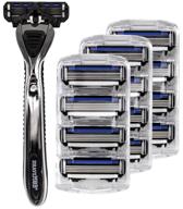 🪒 shavemob 4-blade men's razor kit - ultimate shaving experience with flex head handle + 12 refills logo