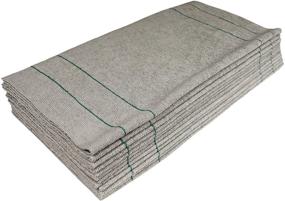 img 2 attached to 🧤 CleanAide 12-Pack Silver Cleaning Microfiber Towels - Edgeless Cut, Green Stripe 16x16 inches: The Best Choice for Sparkling Clean Surfaces!