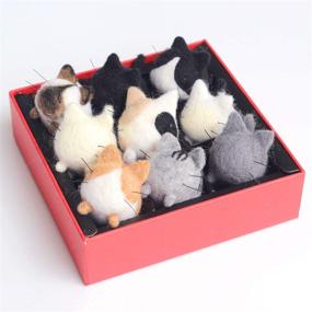 img 1 attached to YSZ 4 in 1 DIY Animal Needle Felting Kit: Faceless Cat and Dog for Beginners – Complete with Handbook, Felting Foam Mat, and Supplies