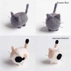 img 2 attached to YSZ 4 in 1 DIY Animal Needle Felting Kit: Faceless Cat and Dog for Beginners – Complete with Handbook, Felting Foam Mat, and Supplies