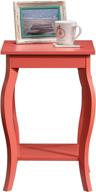 🌸 stylish sauder harbor view side table in desert coral finish: perfect accent for your living space! logo