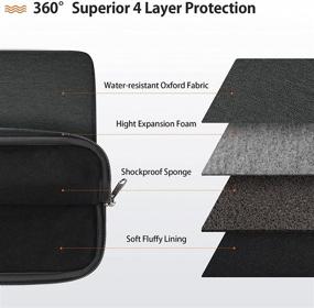 img 2 attached to 📱 Waterproof Laptop Sleeve Bag 14 inch - Compatible with MacBook Pro 15, Chromebook 14, Acer/HP/Dell/Asus 13.3-14 inch Notebooks - Protective Case