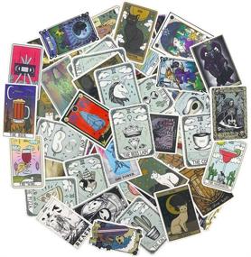 img 4 attached to 🔮 50pcs Cute Tarot Laptop Stickers for Girls & Teens, Cool Vinyl Decal for Water Bottles, Guitars, Phones, Computers, and Travel Cases