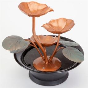 img 1 attached to 🌸 Enhance Your Space with Bits and Pieces Indoor Water Lily Water Serenity Fountain: A Compact & Lightweight Tabletop Decoration