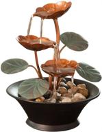 🌸 enhance your space with bits and pieces indoor water lily water serenity fountain: a compact & lightweight tabletop decoration logo
