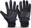touchscreen winter gloves running driving logo