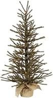 🎄 vickerman 3' pre-lit vienna twig artificial christmas tree in burlap base with clear lights - stunning holiday décor at your fingertips! logo